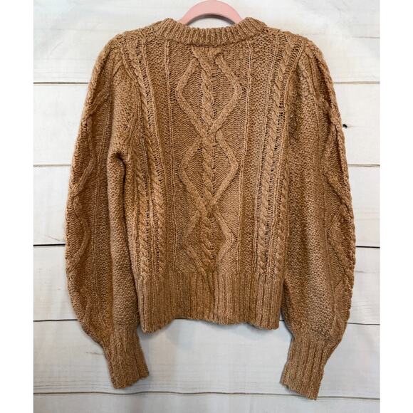 Joie Size SM Wool Sweater Beige Beautiful Detailing Boho Chic Earthy - Picture 2 of 5